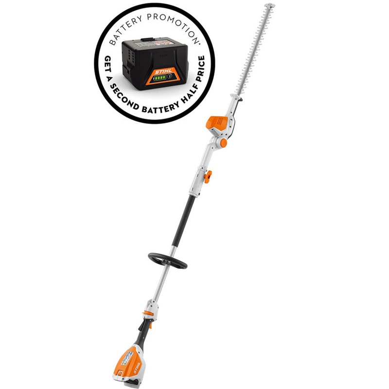 Stihl HLA 56 18"/45 cm cordless long-reach hedge trimmer from the AK system (battery & charger sets)