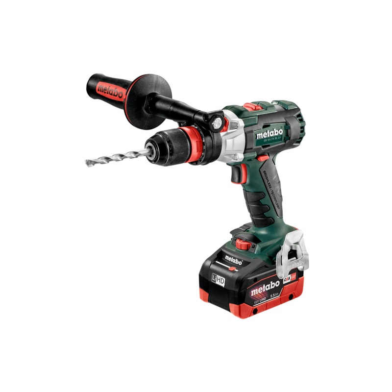 Metabo 18V SB LTX BL Q I Brushless Combi Drill (2 x 5.5Ah LiHD + Charger + Case)