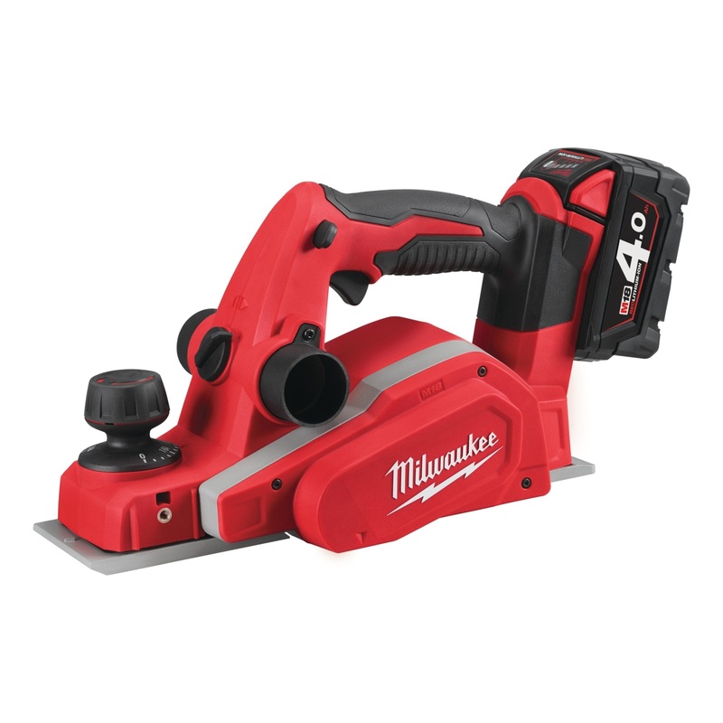 Milwaukee 18V M18 BP-402C 82mm Planer Set (2 x 4.0Ah Li-ion. Charger, Kitbox)