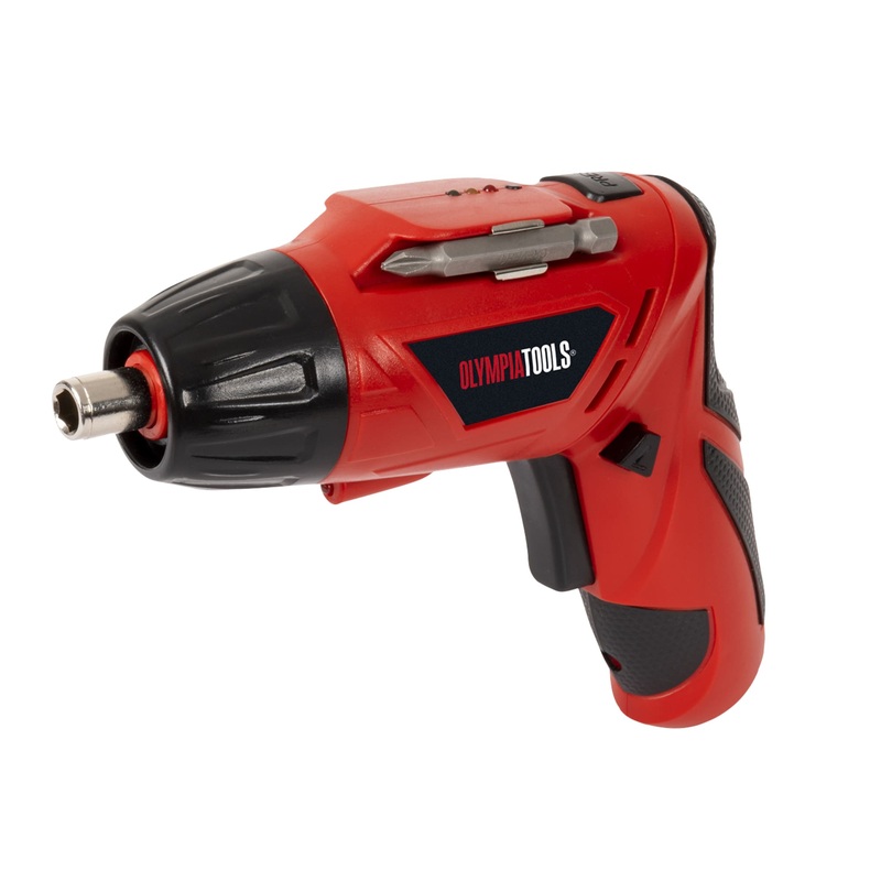 Olympia Tools 3.6V Cordless Screwdriver Set (1 x 1.3Ah Li-ion + Charger + Screwdriver bits)