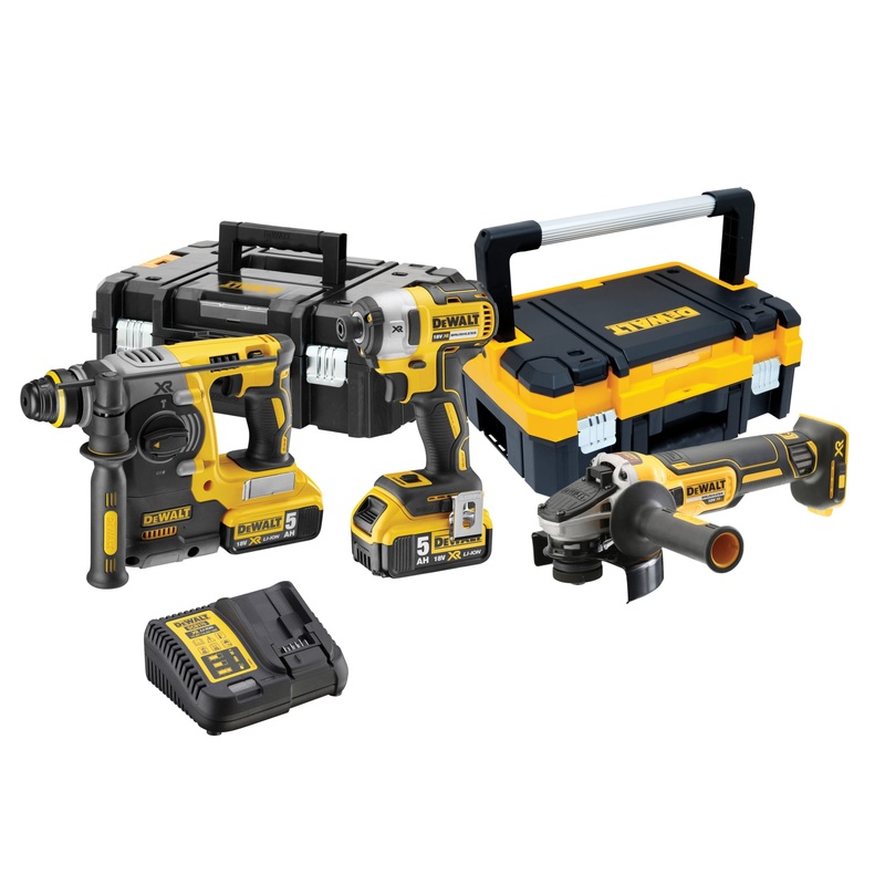 DeWalt DCK305P2T XR 18V Brushless Triple Kit (2 x 5.0Ah Li-ion + 1 x Multi-Voltage Charger + 1 x TSTAK I + 1 x TSTAK II)