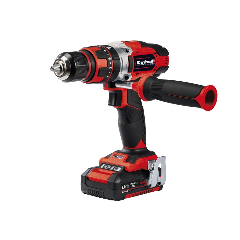 Einhell 18V TE-CD 18/48 Li-i Power X-Change Impact Driver Set (2 x 2.0Ah Li-ion, Charger, Carry Case)