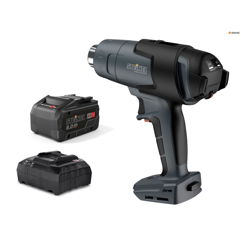Steinel MH3 18V Cordless Heat Gun Set (1 x 8.0Ah Li-ion, Charger, Carry Case)
