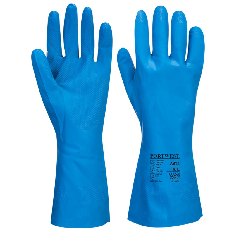 A814 - Food Approved Nitrile Gauntlet (Portwest)