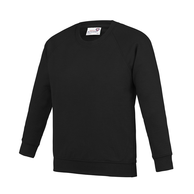 Academy Black - Kids Academy raglan sweatshirt