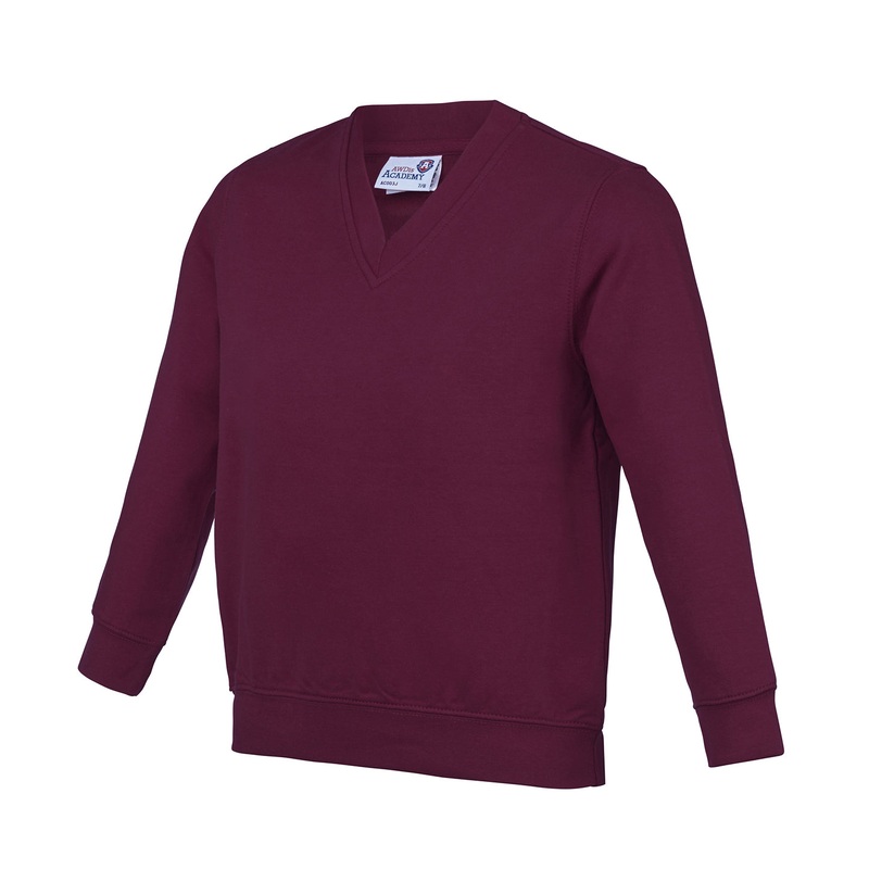 Academy Burgundy - Kids Academy v-neck sweatshirt