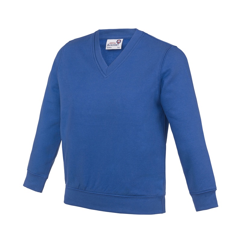 Academy Royal Blue - Kids Academy v-neck sweatshirt