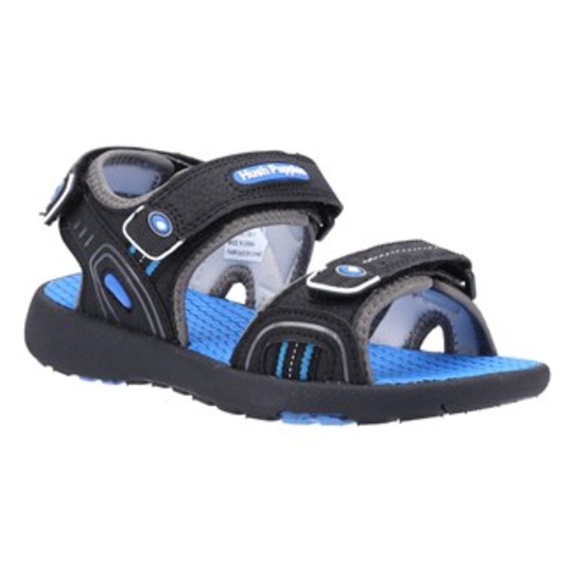Black / Grey Hush Puppies Mario Sandals