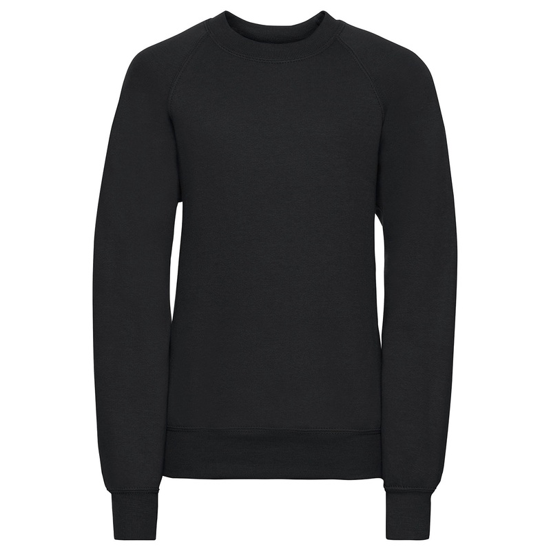 Black - Kids raglan sleeve sweatshirt