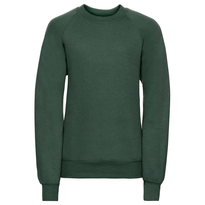 Bottle Green - Kids raglan sleeve sweatshirt