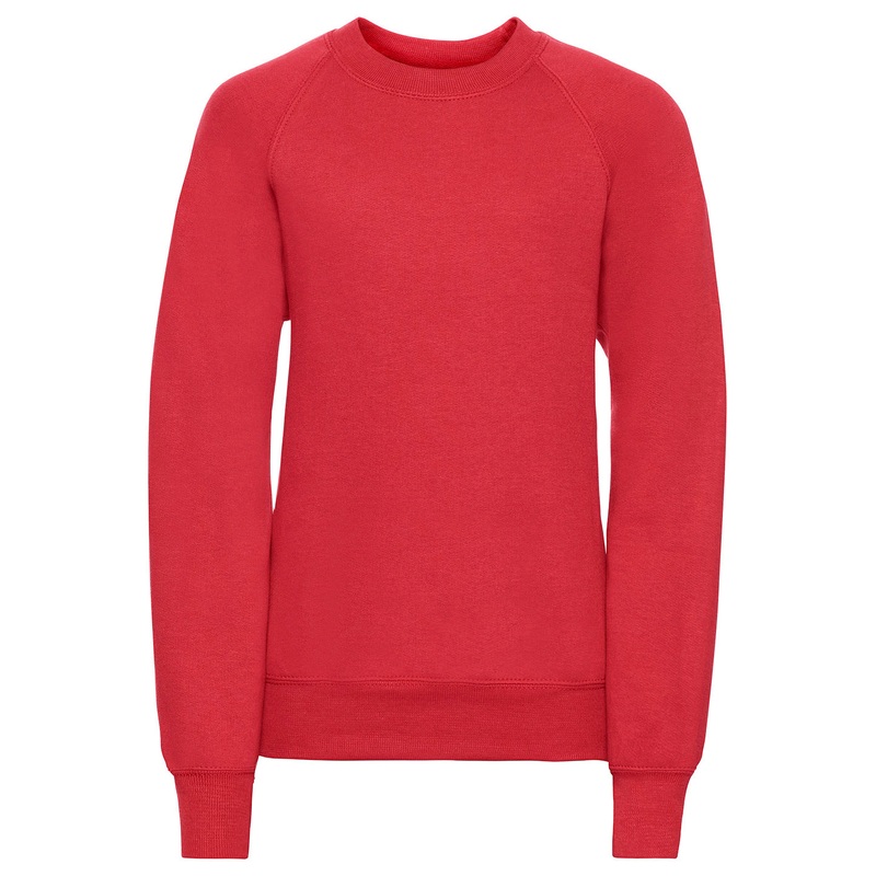 Bright Red - Kids raglan sleeve sweatshirt