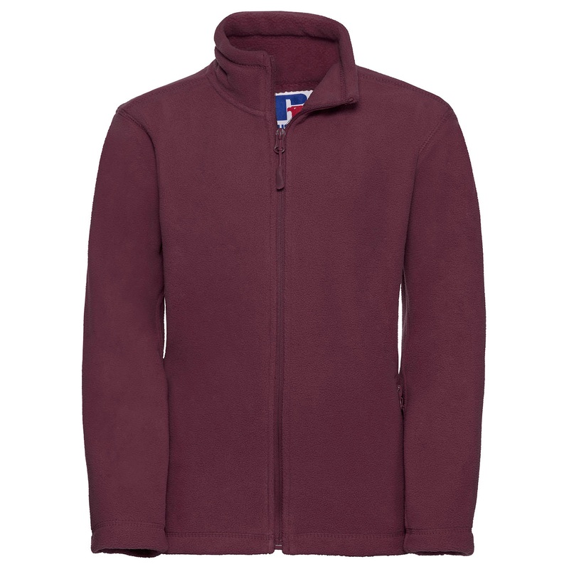 Burgundy - Kids full-zip outdoor fleece