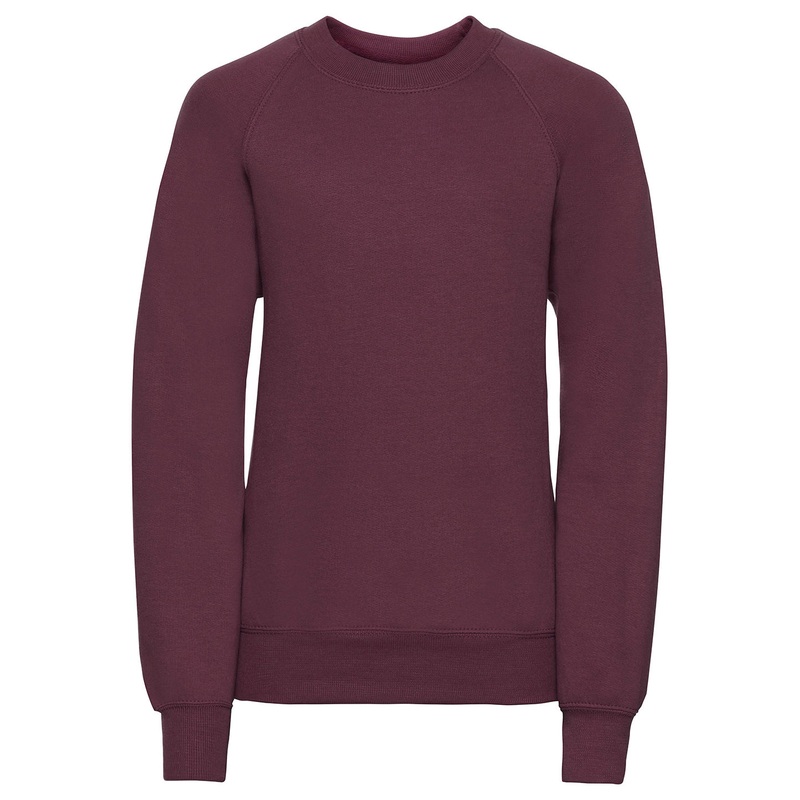 Burgundy - Kids raglan sleeve sweatshirt