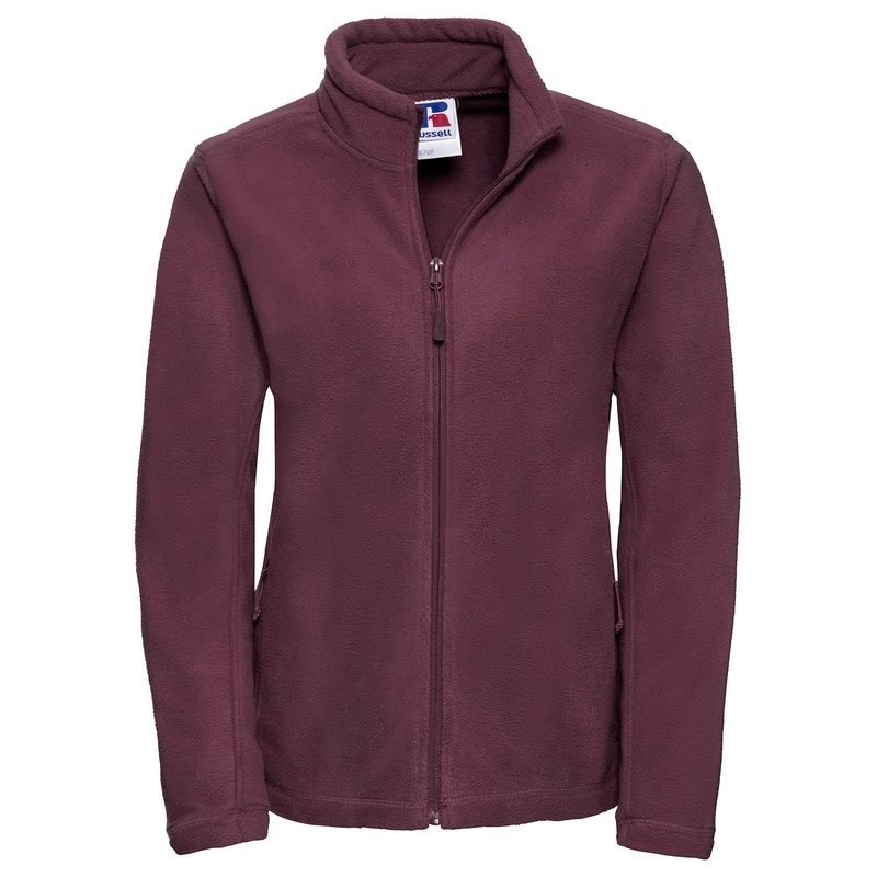 Burgundy - Women's full-zip outdoor fleece