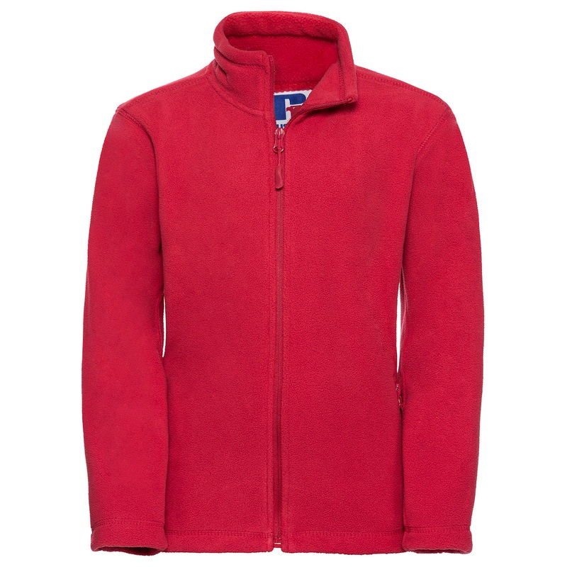 Classic Red - Kids full-zip outdoor fleece