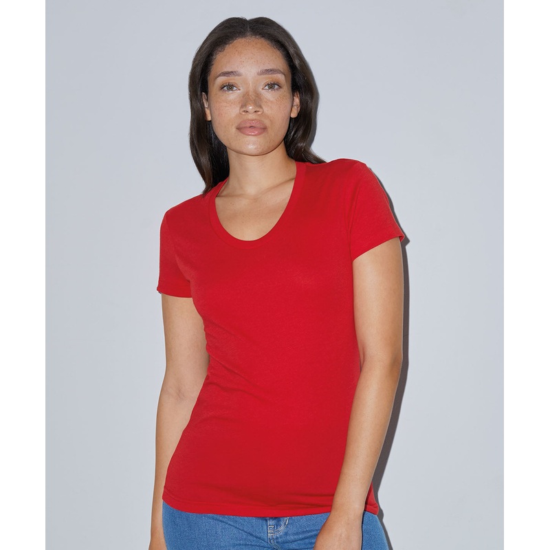 Heather Plum - Polycotton short sleeve women's tee