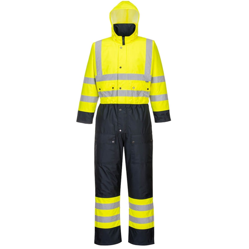 Portwest S485 Hi-Vis Winter Contrast Coverall Lined