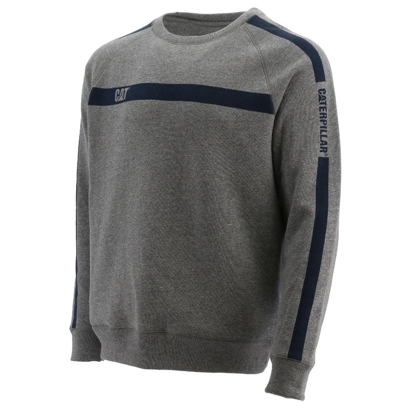 Icon Stripe Crew Neck Sweater Grey Large